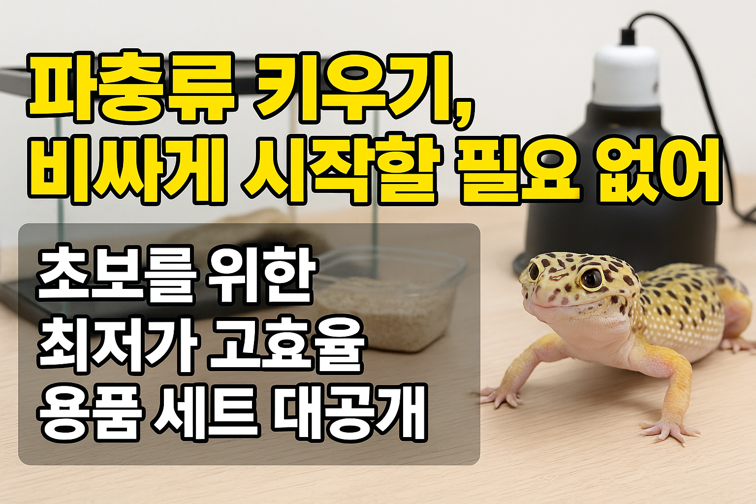 파충류 키우기, 비싸게 시작할 필요 없어! 초보를 위한 최저가 고효율 용품 세트 대공개