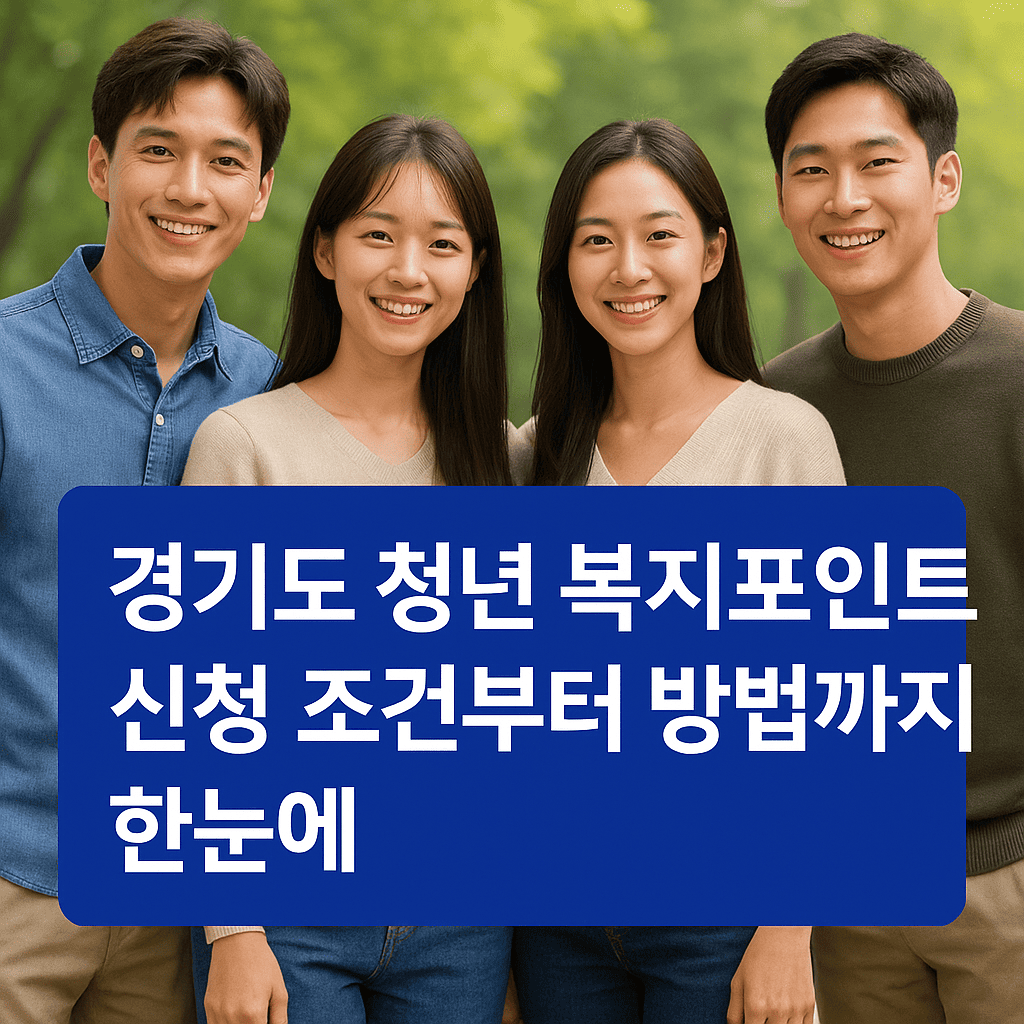 연 120만원 받을 수 있는 기회 지금 잡으세요! 경기도 청년 복지포인트 신청방법 및 조건