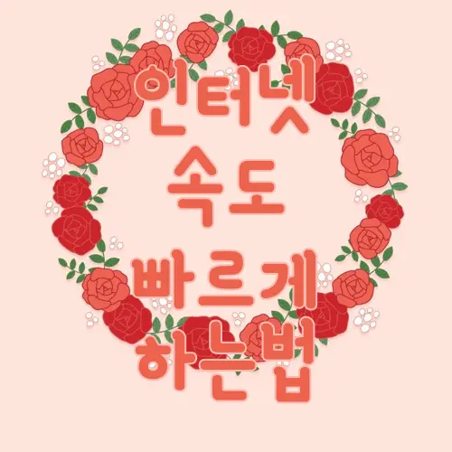 인터넷 속도 빠르게 하는법