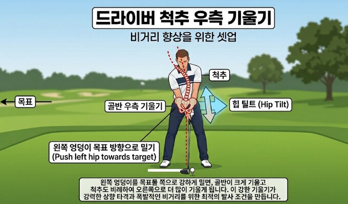 드라이버 비거리 늘리는 법-탑 골프 코치의 셋업 비결