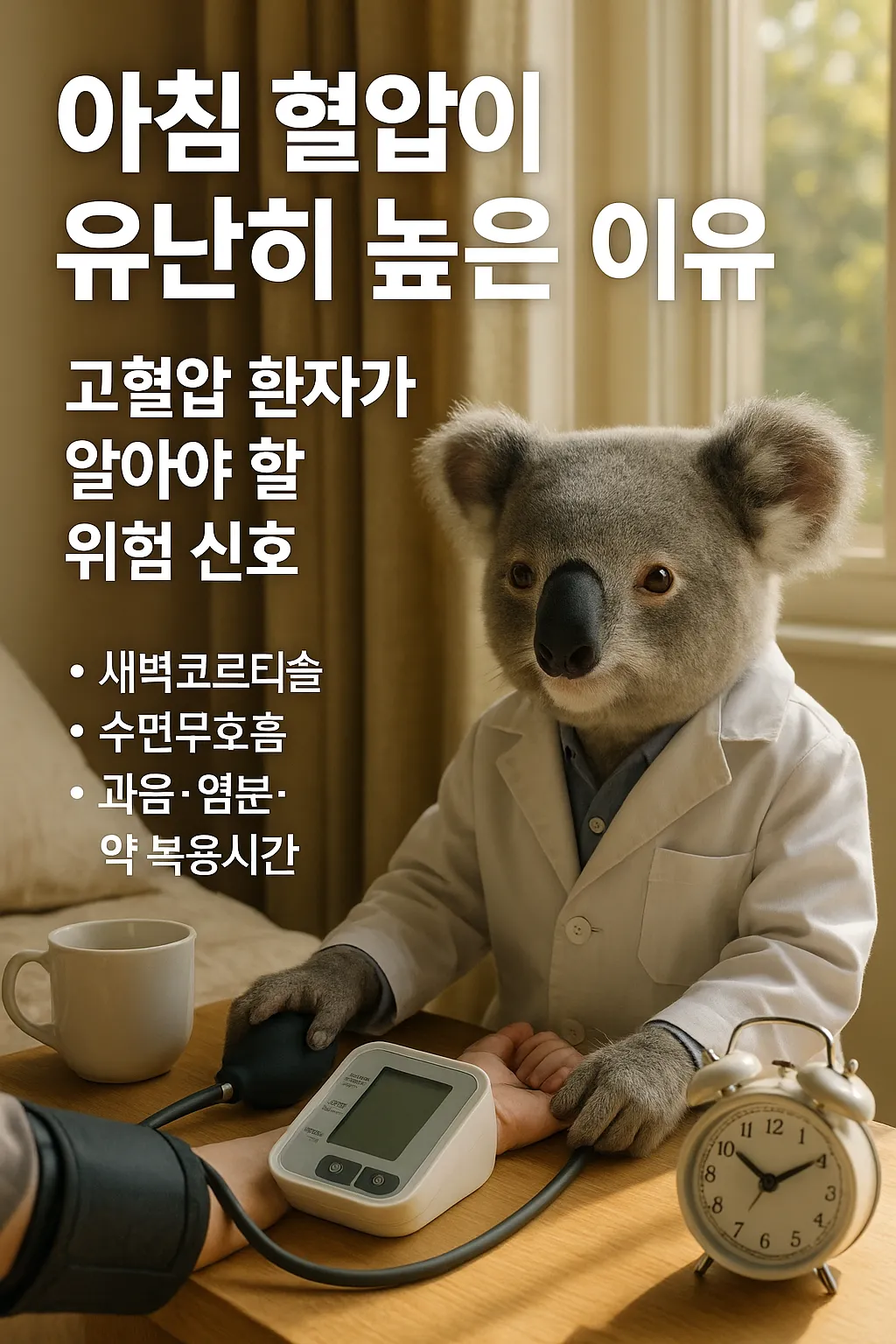 아침 혈압이 유난히 높은 이유|고혈압 환자가 알아야 할 위험 신호