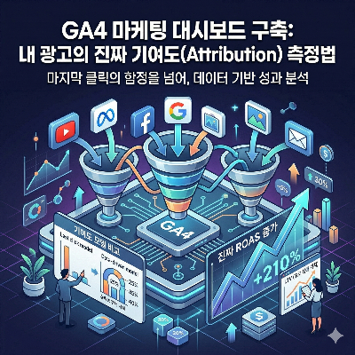 GA4 마케팅 대시보드 구축, 내 광고의 진짜 기여도(Attribution) 측정법
