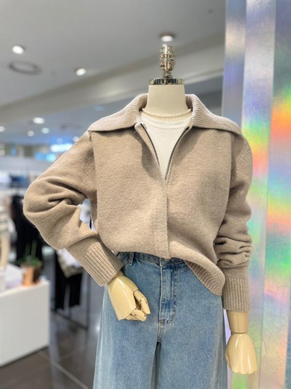 ab.f.z 에이비에프지 ab f z 카라넥 집업 니트 가디건 AEX4ZY32K1