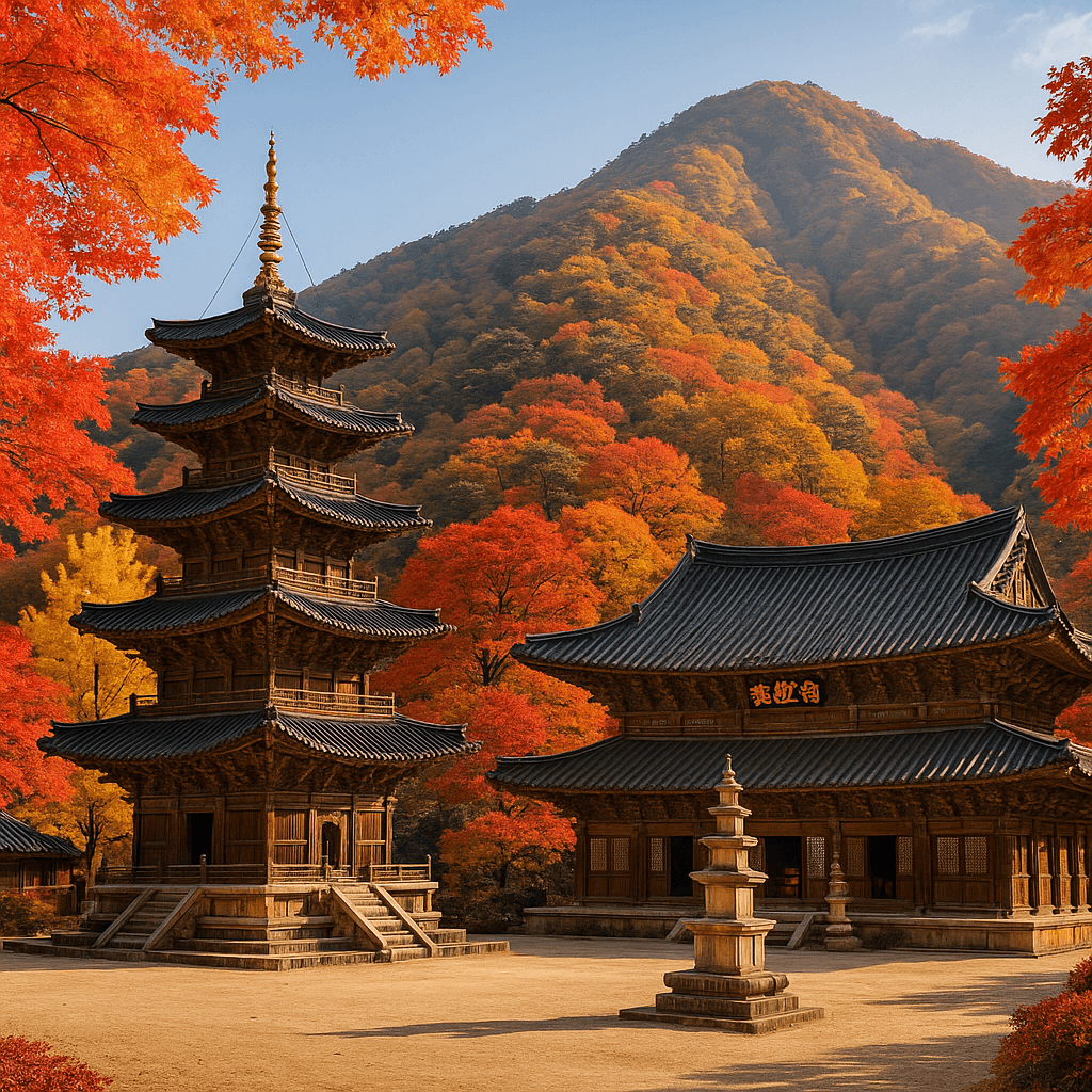 9월 속리산 법주사의 가을, 단풍과 고찰이 빚어내는 장엄한 풍경