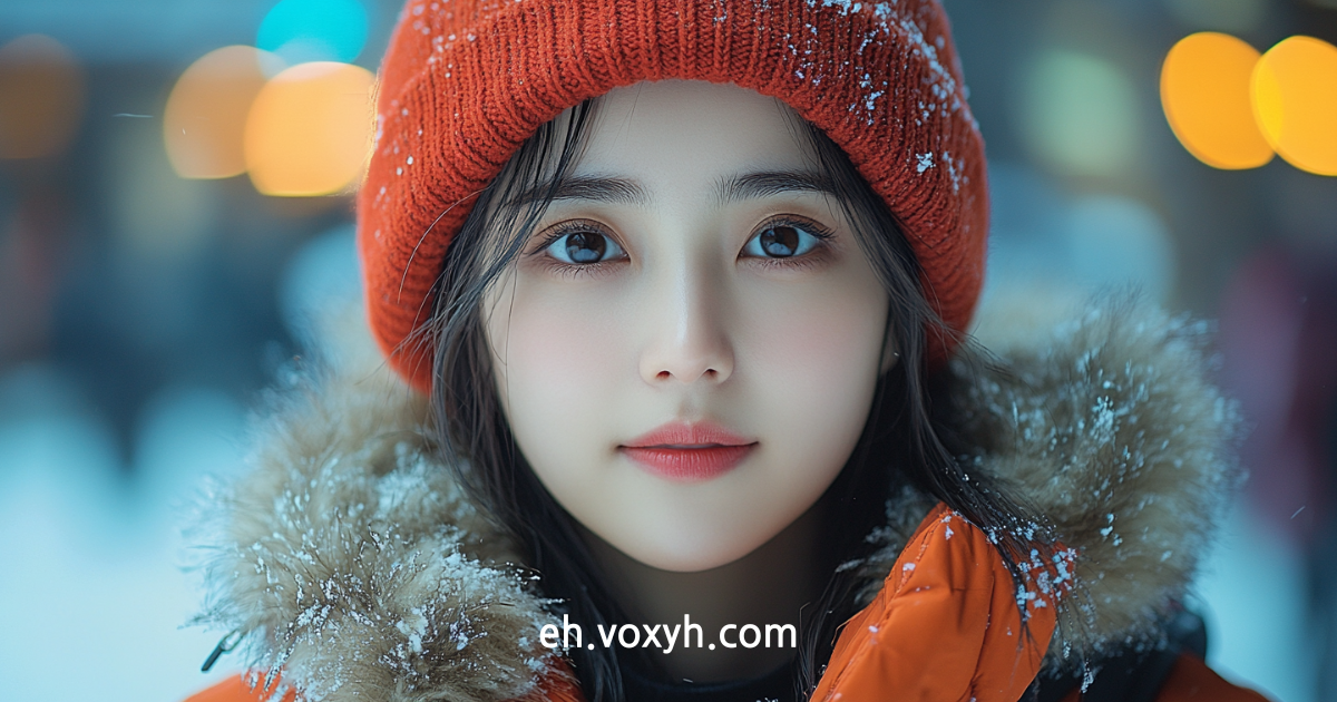 패딩 옷을 입고 있는 여성