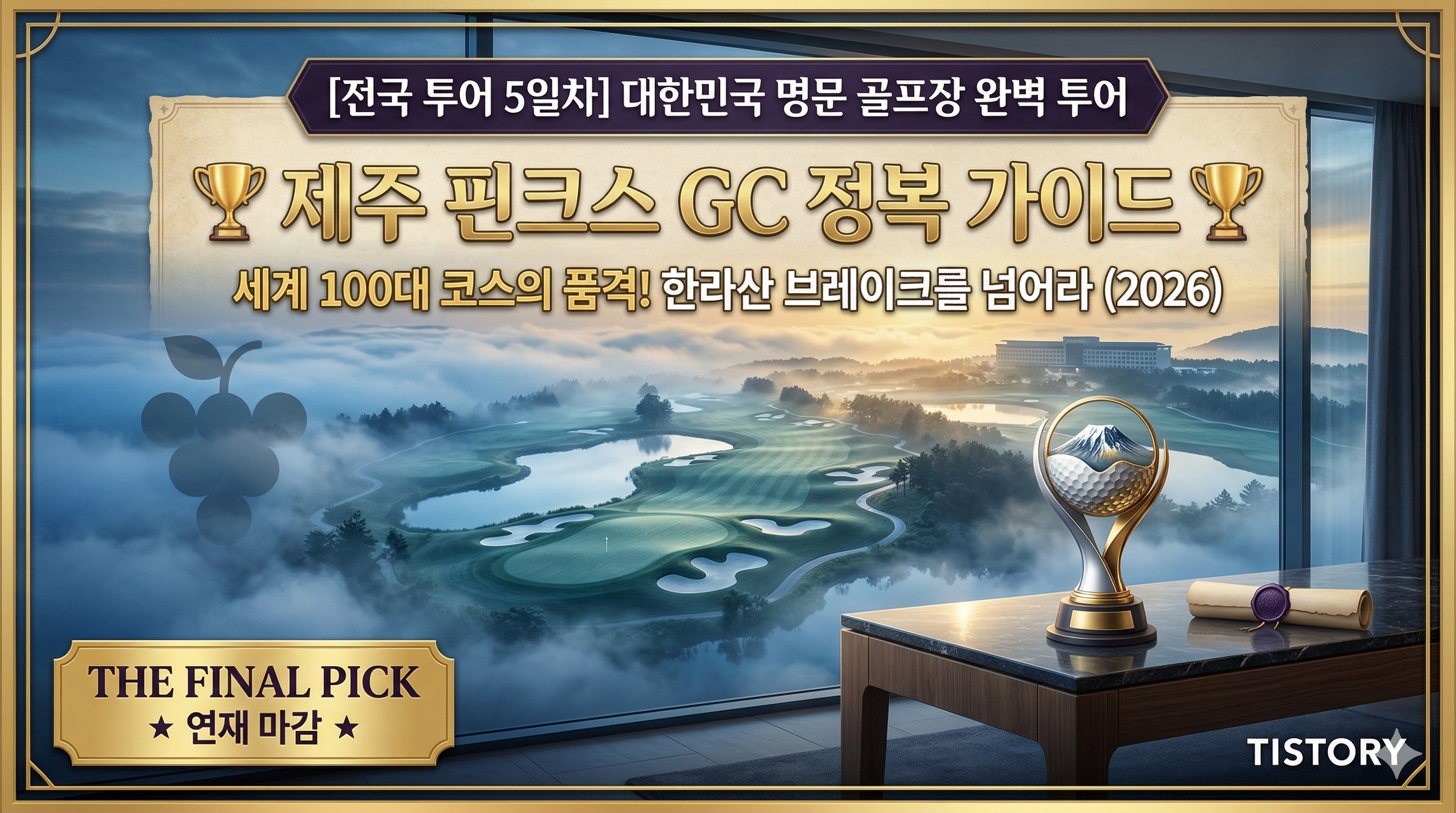 [전국 투어 5일차] 제주 핀크스 GC: 하늘과 맞닿은 구름 위에서 즐기는 최고의 라운딩 (2026)