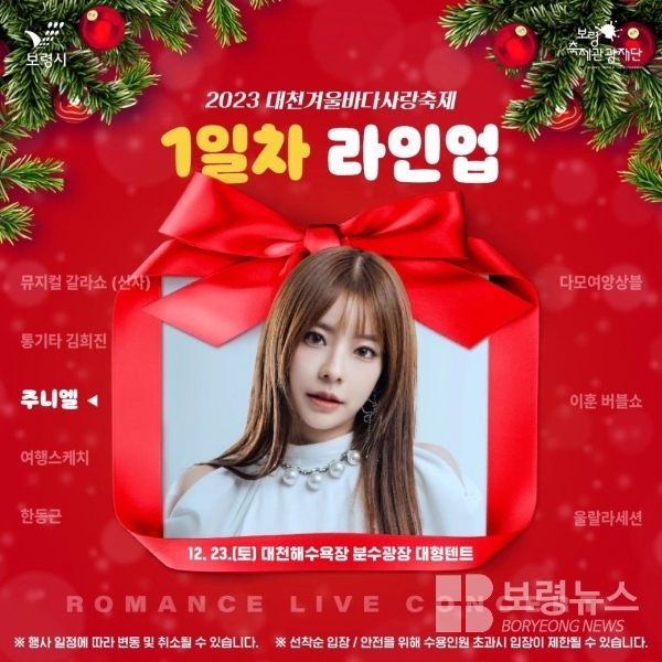  대천겨울바다사랑축제 로맨스 라이브 공연