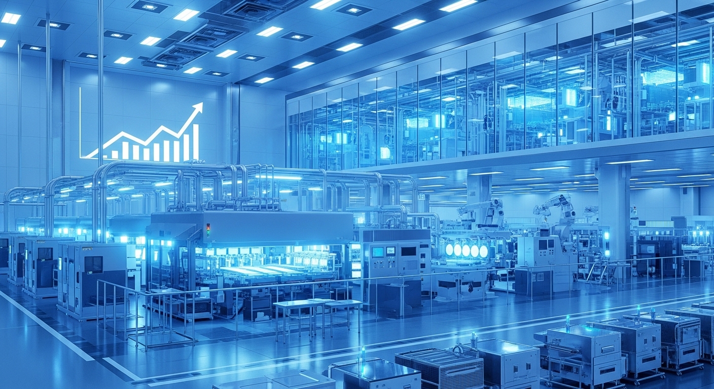 반도체 장비 생산 공장 사진