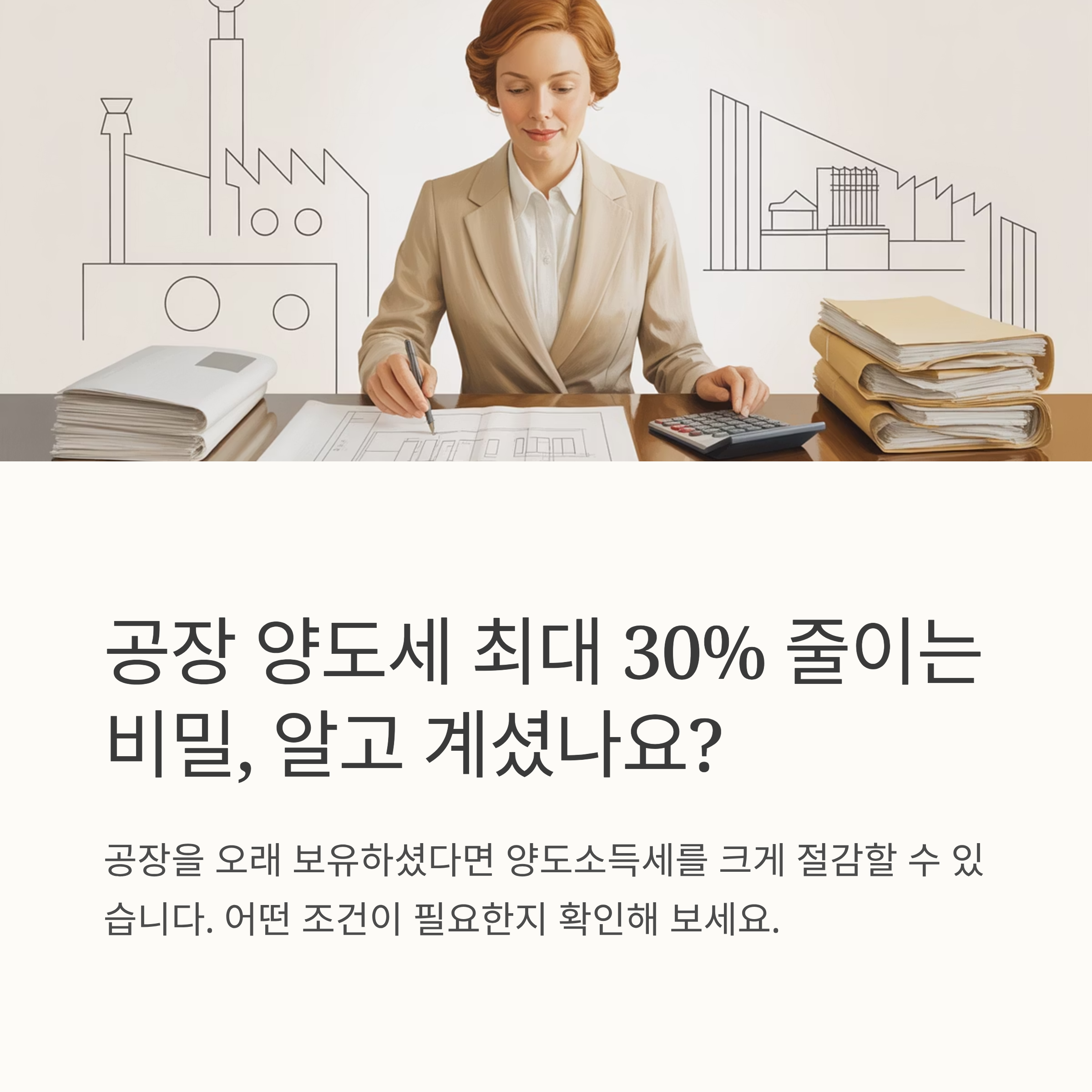공장 양도세 최대 30% 줄이는 비밀