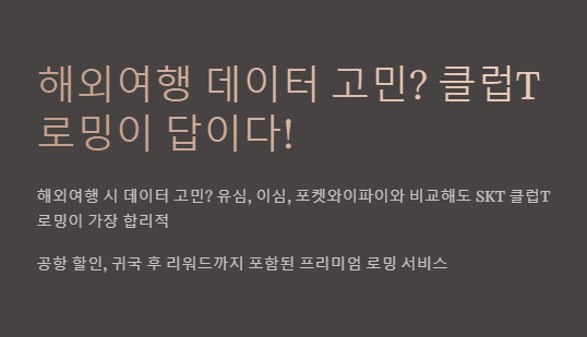 해외여행 데이터 고민? 클럽T로밍이 정답