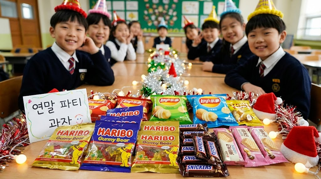 아이들 연말 과자파티