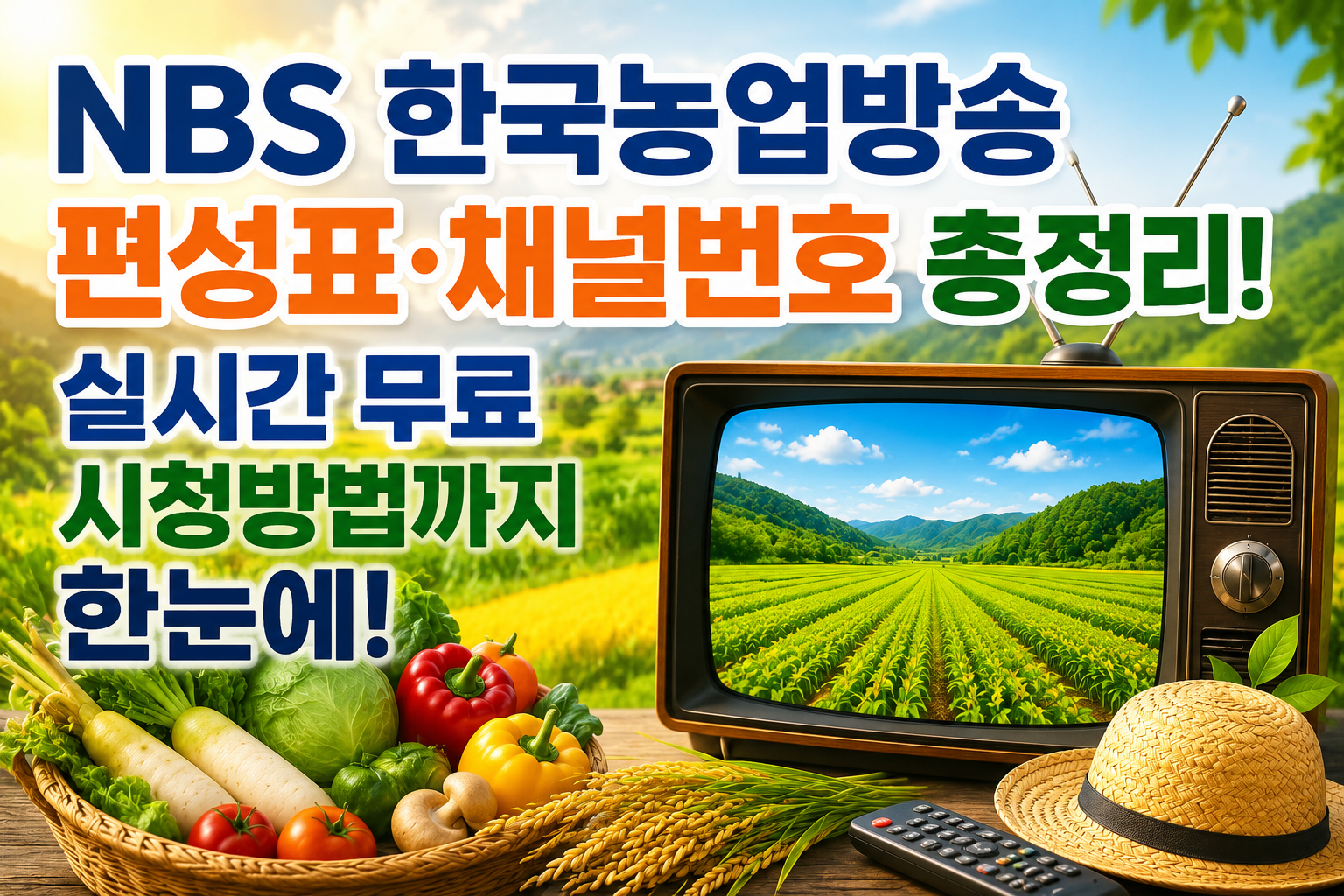 NBS 한국농업방송 편성표·채널번호 총정리! 실시간 무료 시청방법까지 한눈에 관련 사진