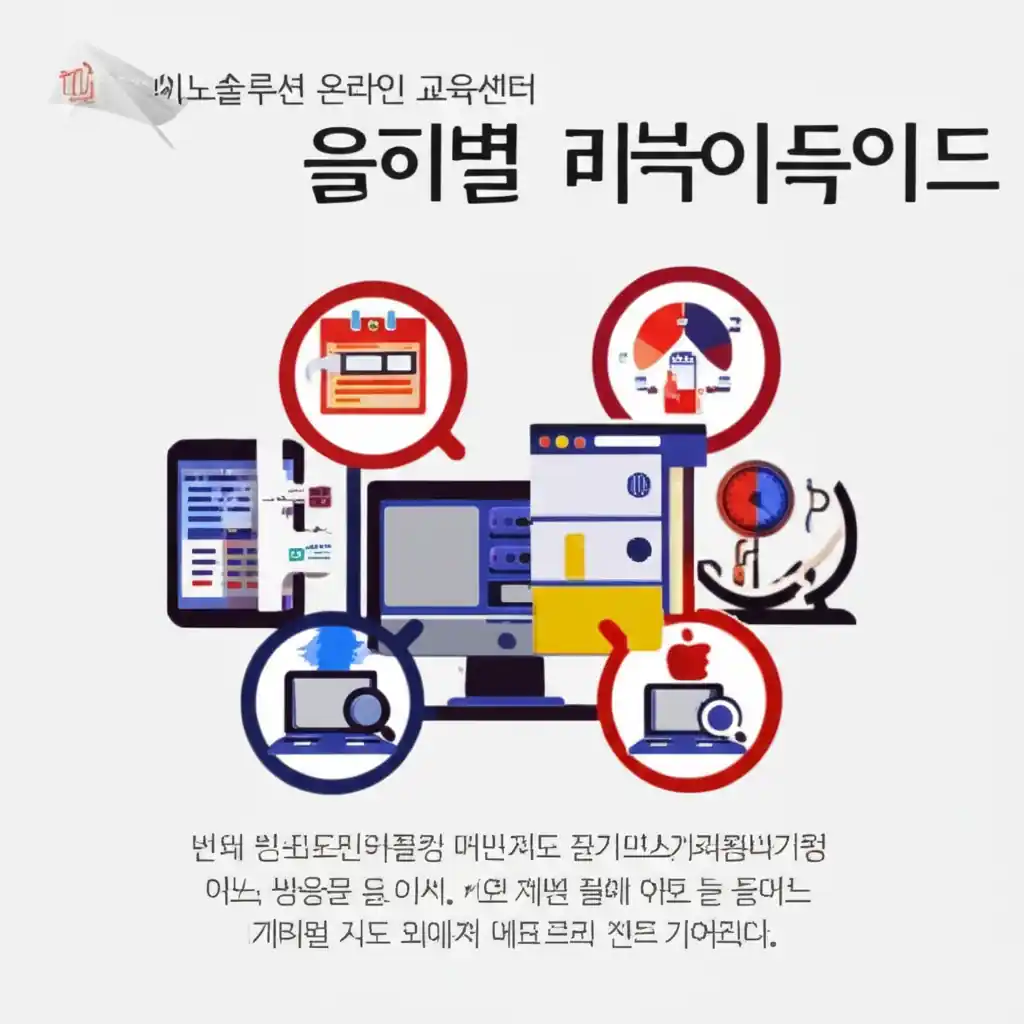 이노솔루션 교육센터 첫 방문자를 위한 단계별 이용 안내 화면
