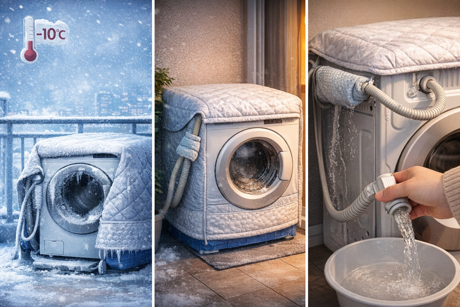 영하 날씨, 세탁기 위치 따라 다릅니다