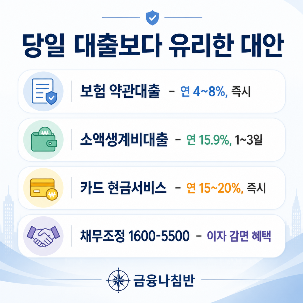 당일 대출 대안 비교