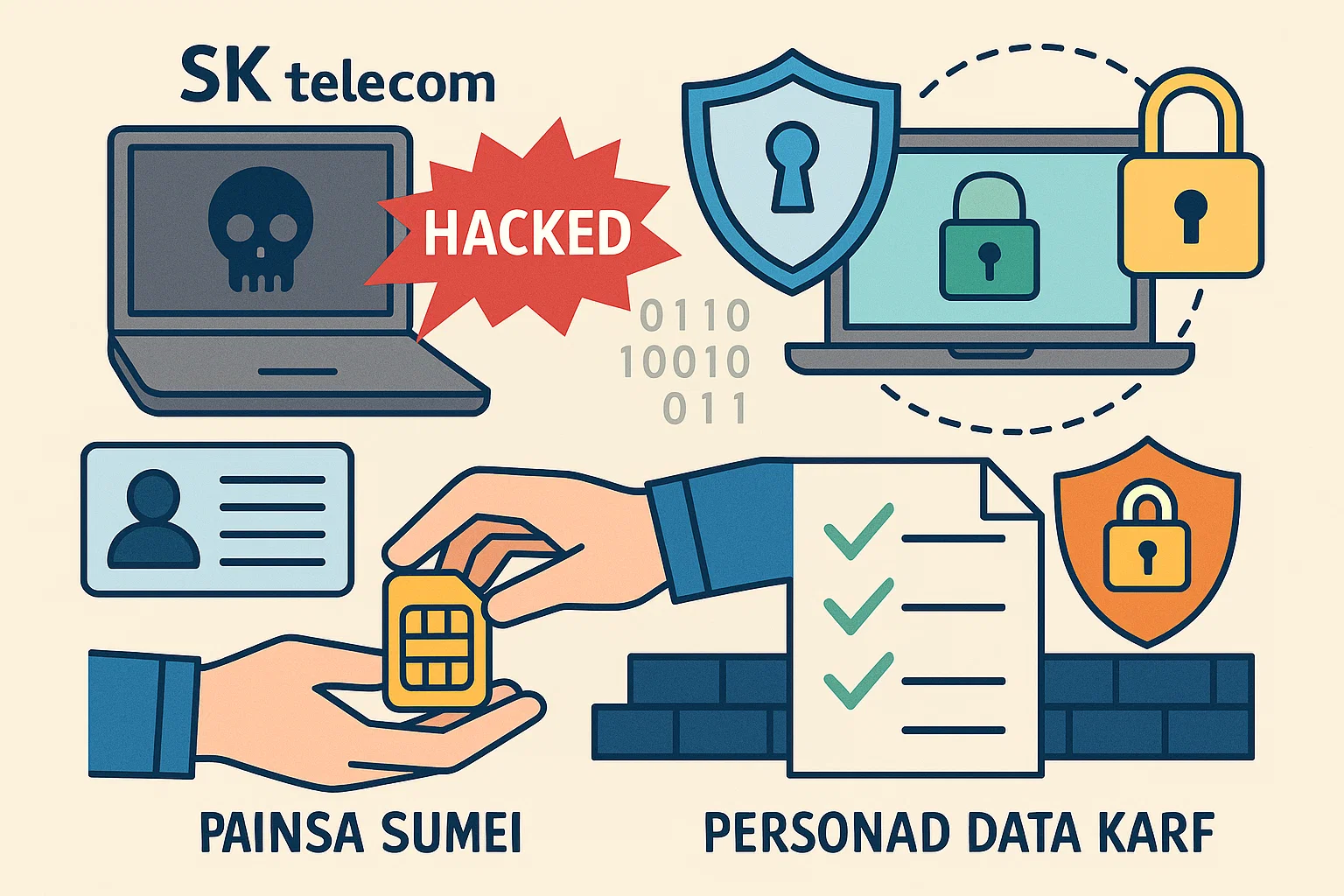 SK텔레콤 해킹 사고, 유심 무상 교체, 개인정보 보호, 사이버 보안 강화, 통신사 해킹 대응