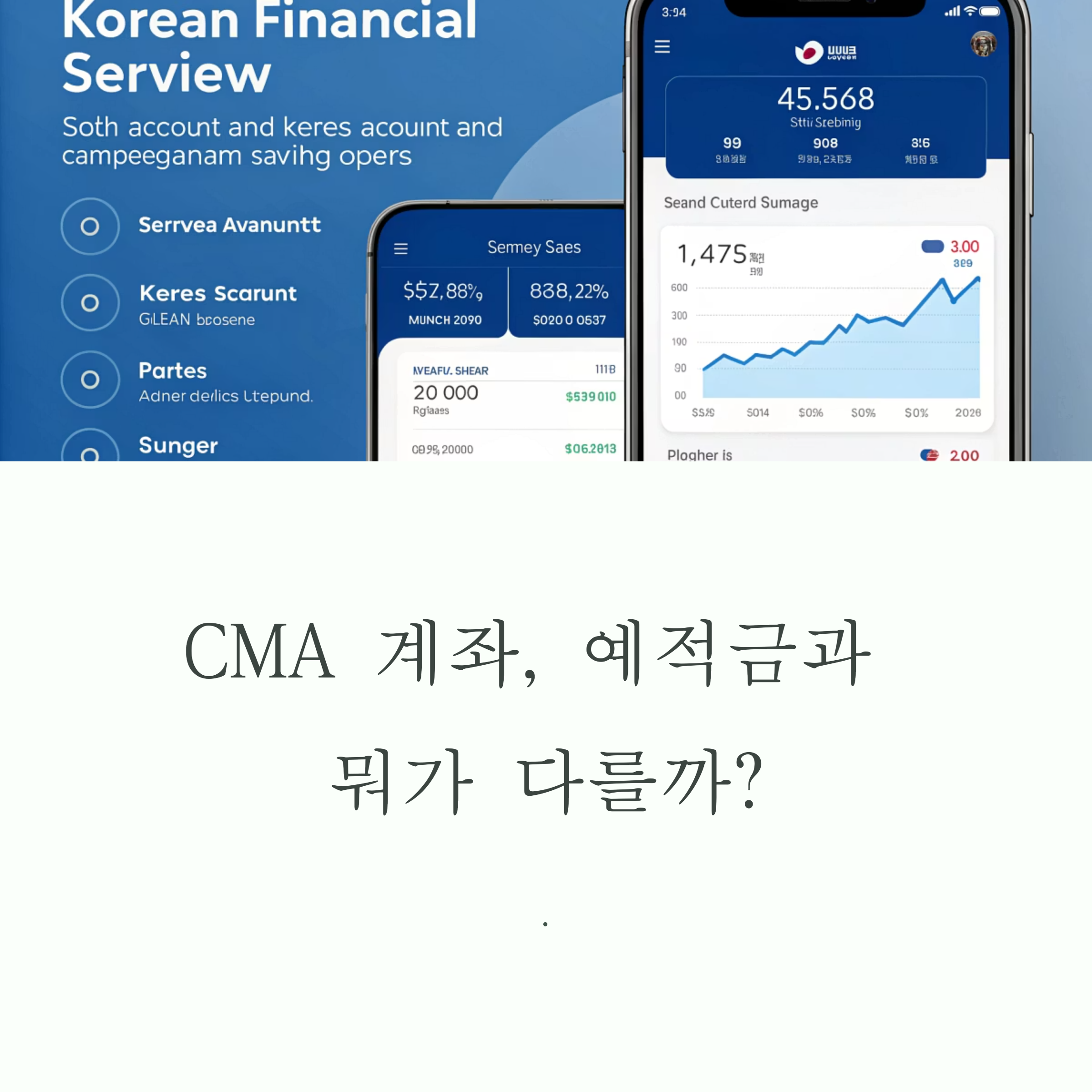 예적금 CMA계좌 차이점