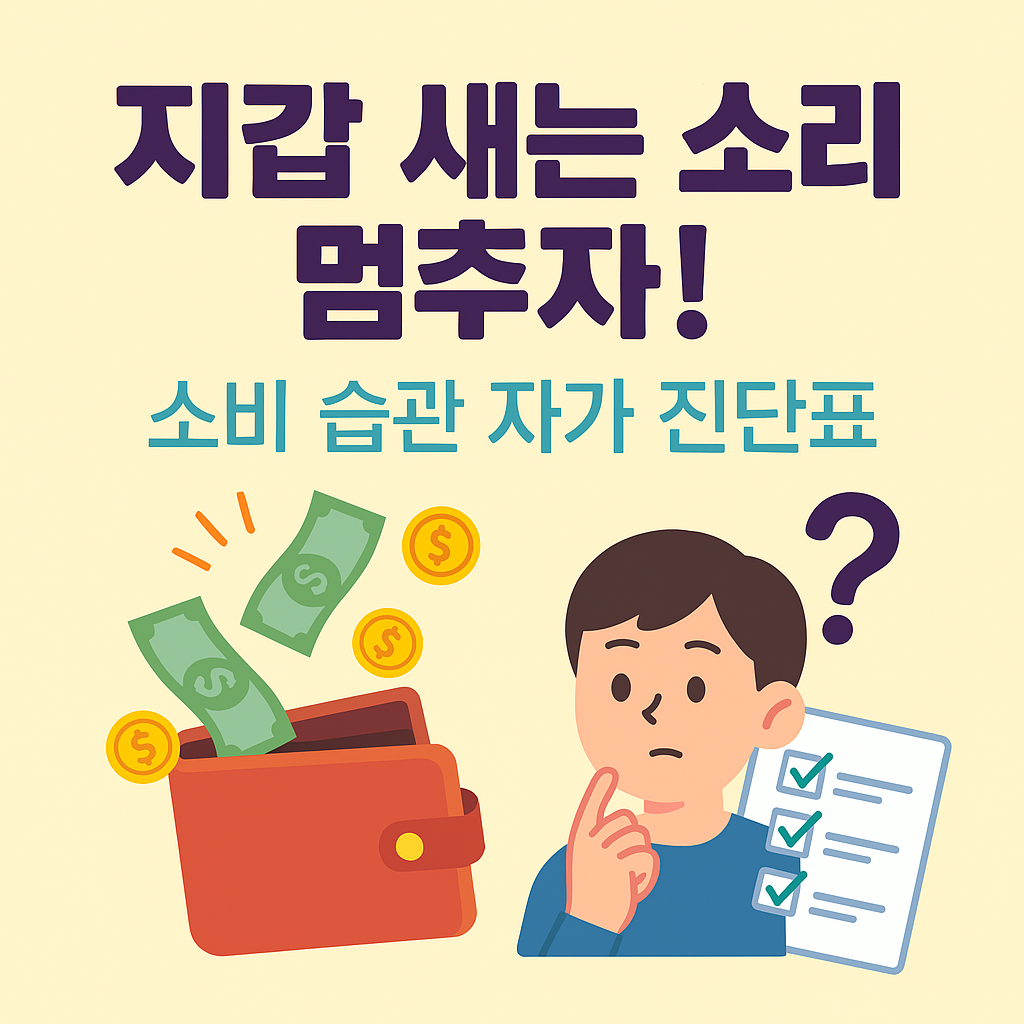 지갑새는 소리 멈추자, 소비습관 자가진단