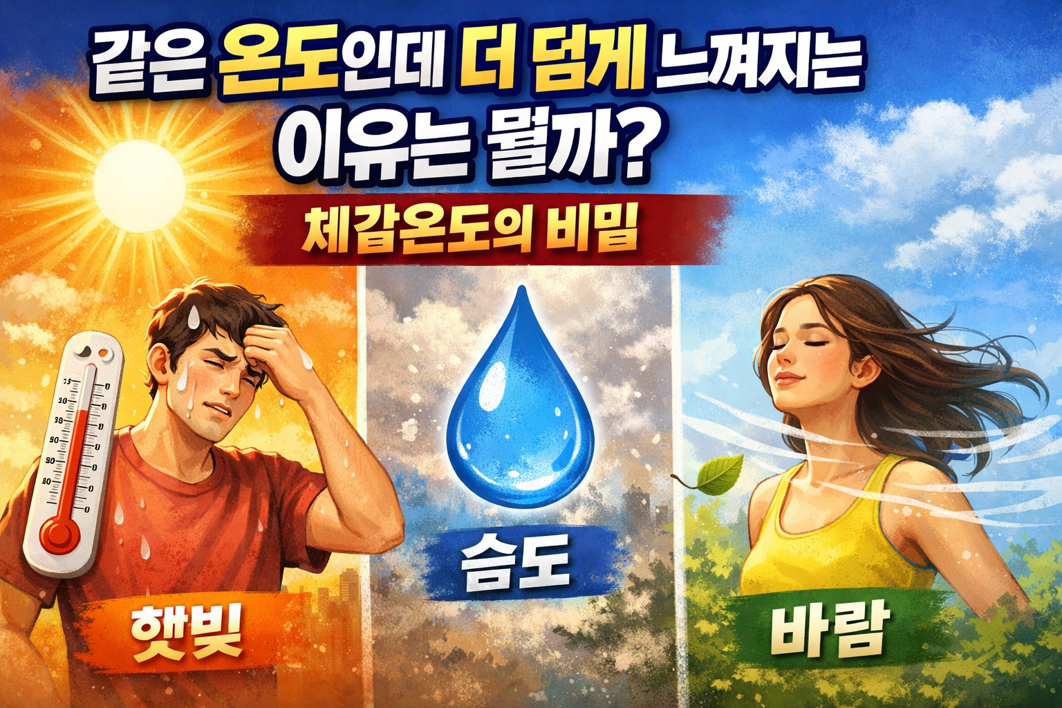 같은 온도인데 더 덥게 느껴지는 이유는 뭘까 체감온도의 비밀