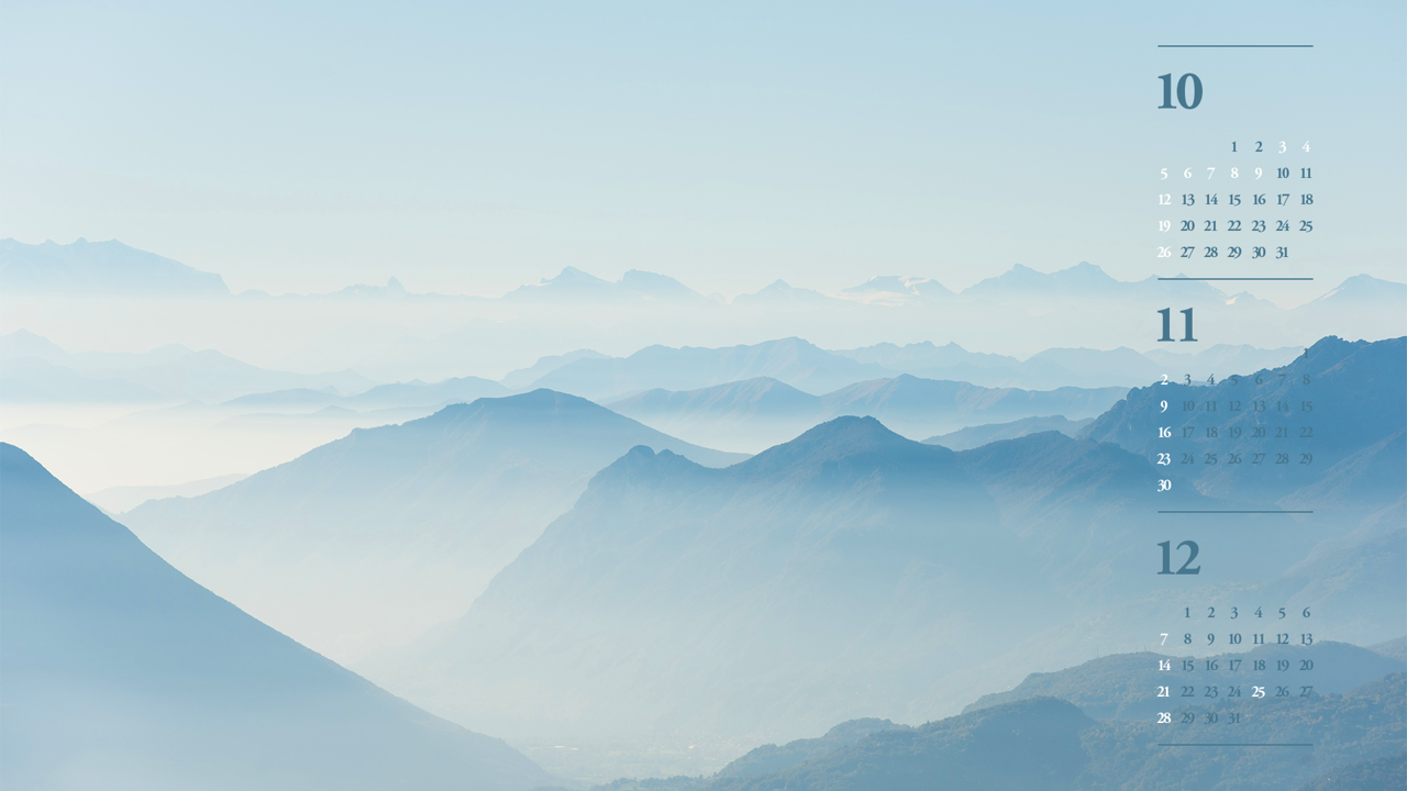 06 산과 안개 B - 2025년11월 노트북배경화면