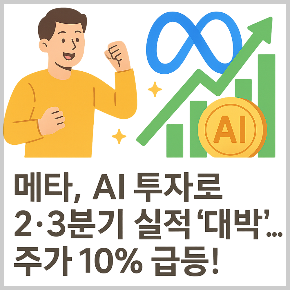 메타, AI 투자로 2·3분기 실적 '대박'…주가 10% 급등!1