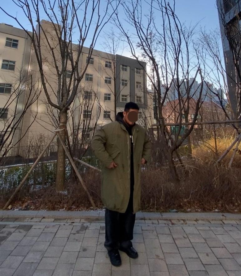 데일리룩('25. 12. 5.)인더스트 점퍼 개파카 M65 야상 피시테일, 갓디스 짐웨어 헤비워싱 오버핏 후드티, 갓디스 짐웨어 헤비워싱 오버핏 트레이닝팬츠, 나이키 덩크하이 블랙