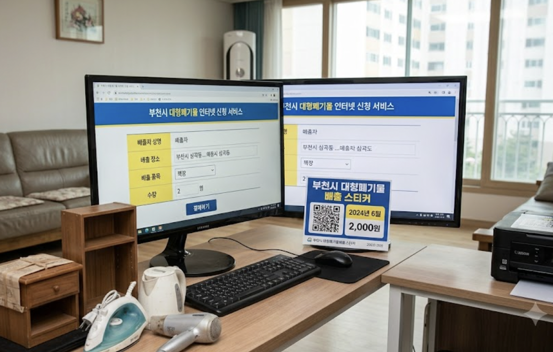 부천시 대형폐기물 인터넷 신청 방법
