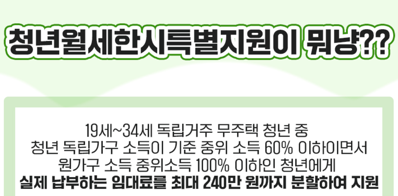 청년 월세 특별지원