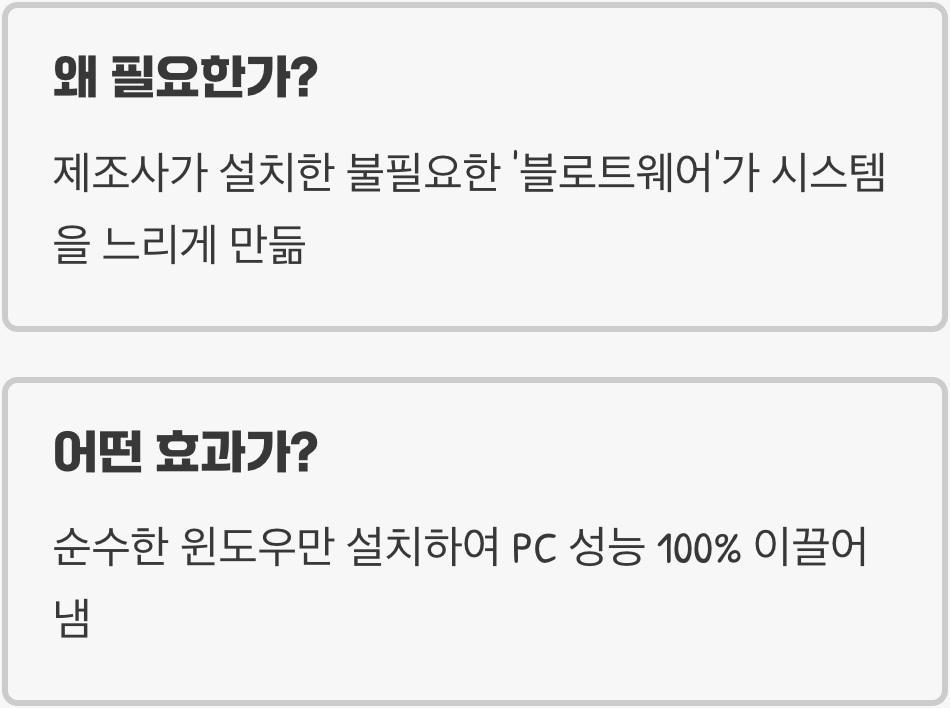 과감한 첫걸음, '클린 설치'를 고민하라