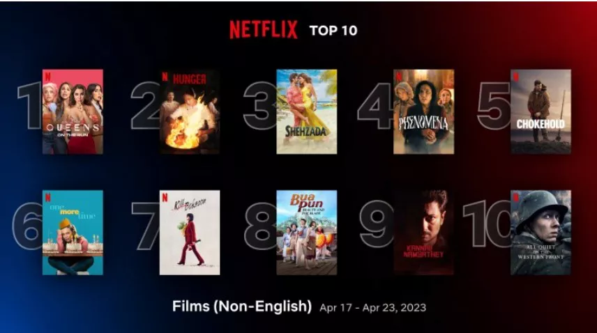 비영어영화 순위 화면