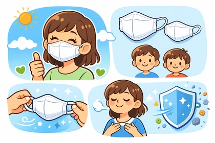 호흡이 편한 KF94 마스크 착용 비교 예시12