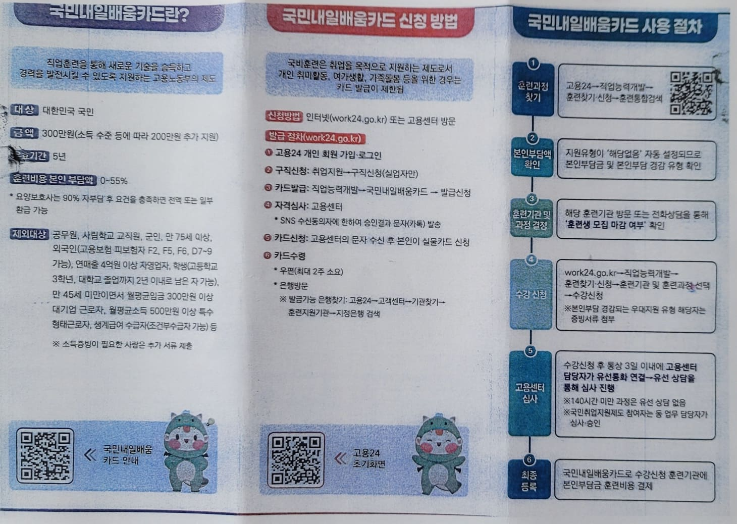 국민내일배움카드 신청방법 이미지