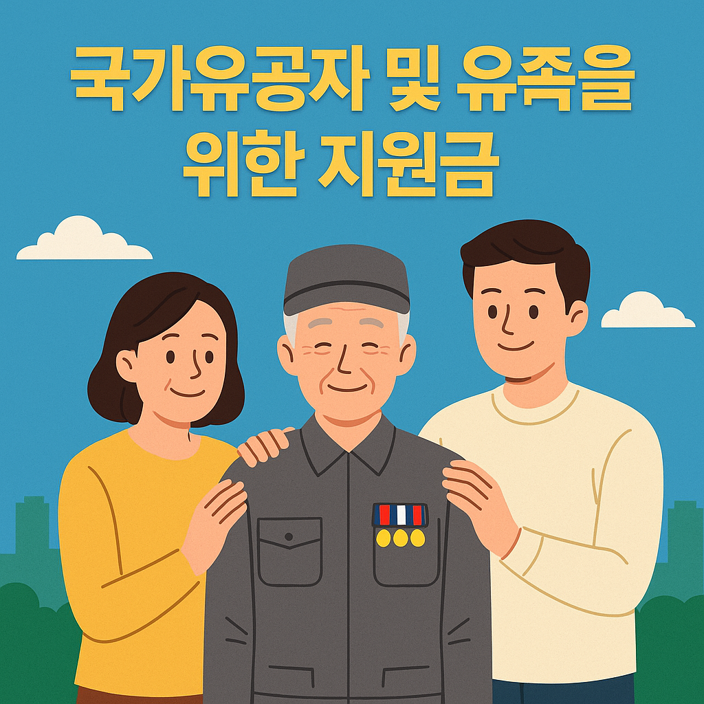 국가유공자 및 유족을 위한 지원금 포스터 이미지