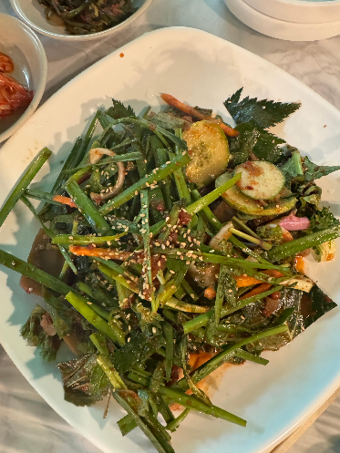 장흥 계곡 식당 도토리묵 무침 사진