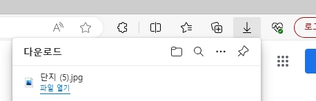다운로드 결과 화면