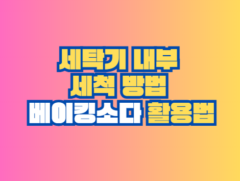 세탁기 내부 세척