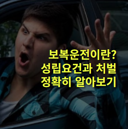 보복운전이란? 처벌과 기준, 성립, 처벌은?