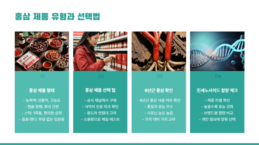 2025년 최신! 홍삼 건강식품의 모든 것 종류, 효능, 구매팁까지