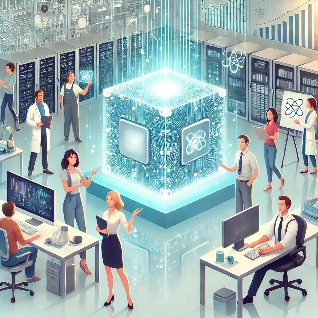 인간과 기술이 조화를 이루는 미래 오피스 풍경