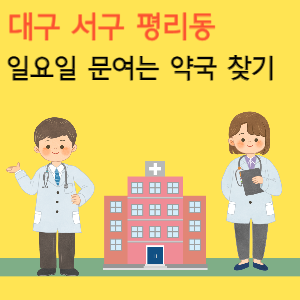 대구 서구 평리동 일요일 문여는 당번 약국