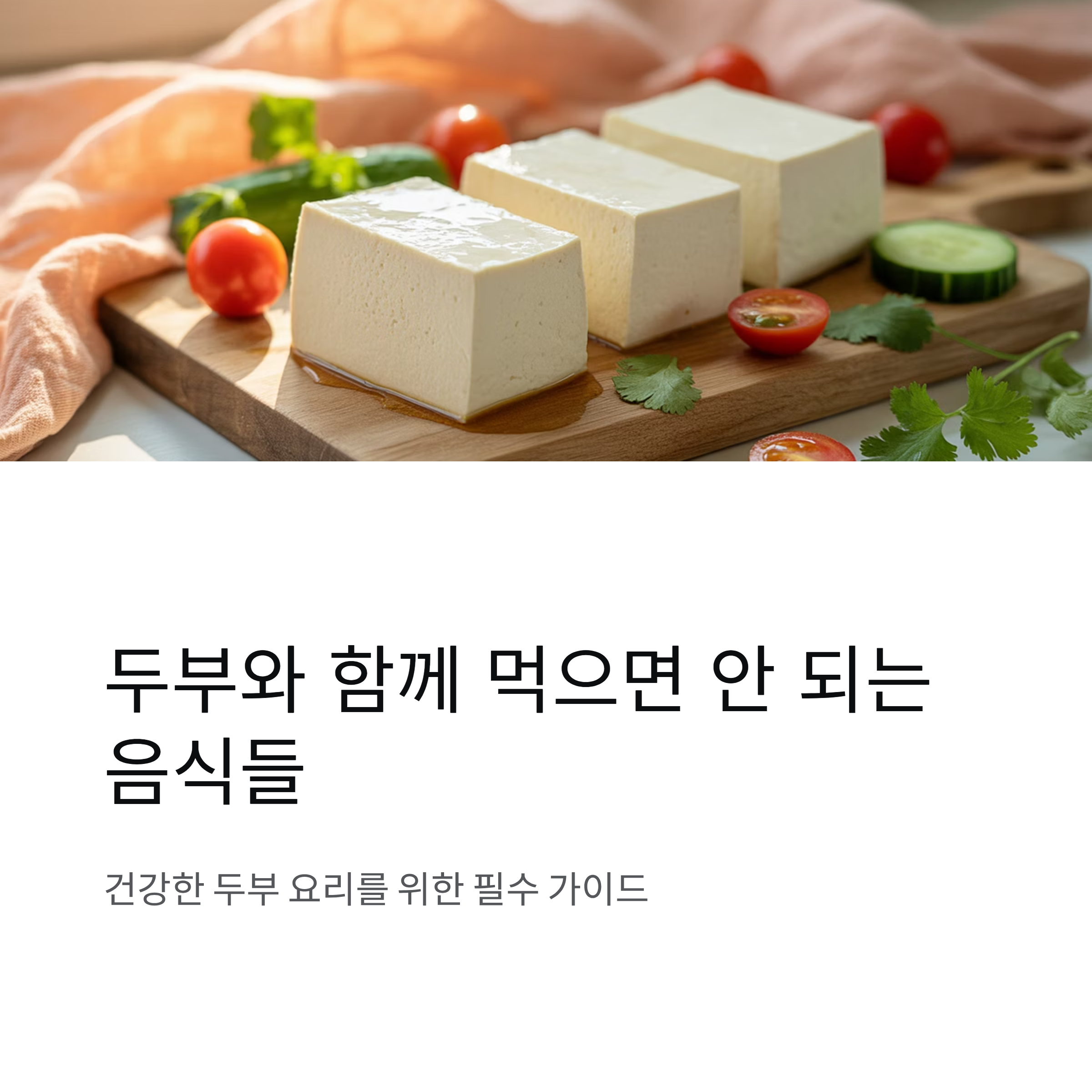 두부요리, 함께 먹지 않는 것이 좋은 식재료는?