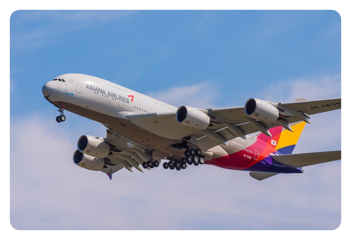 아시아나항공-A380-800-여객기-비행-사진