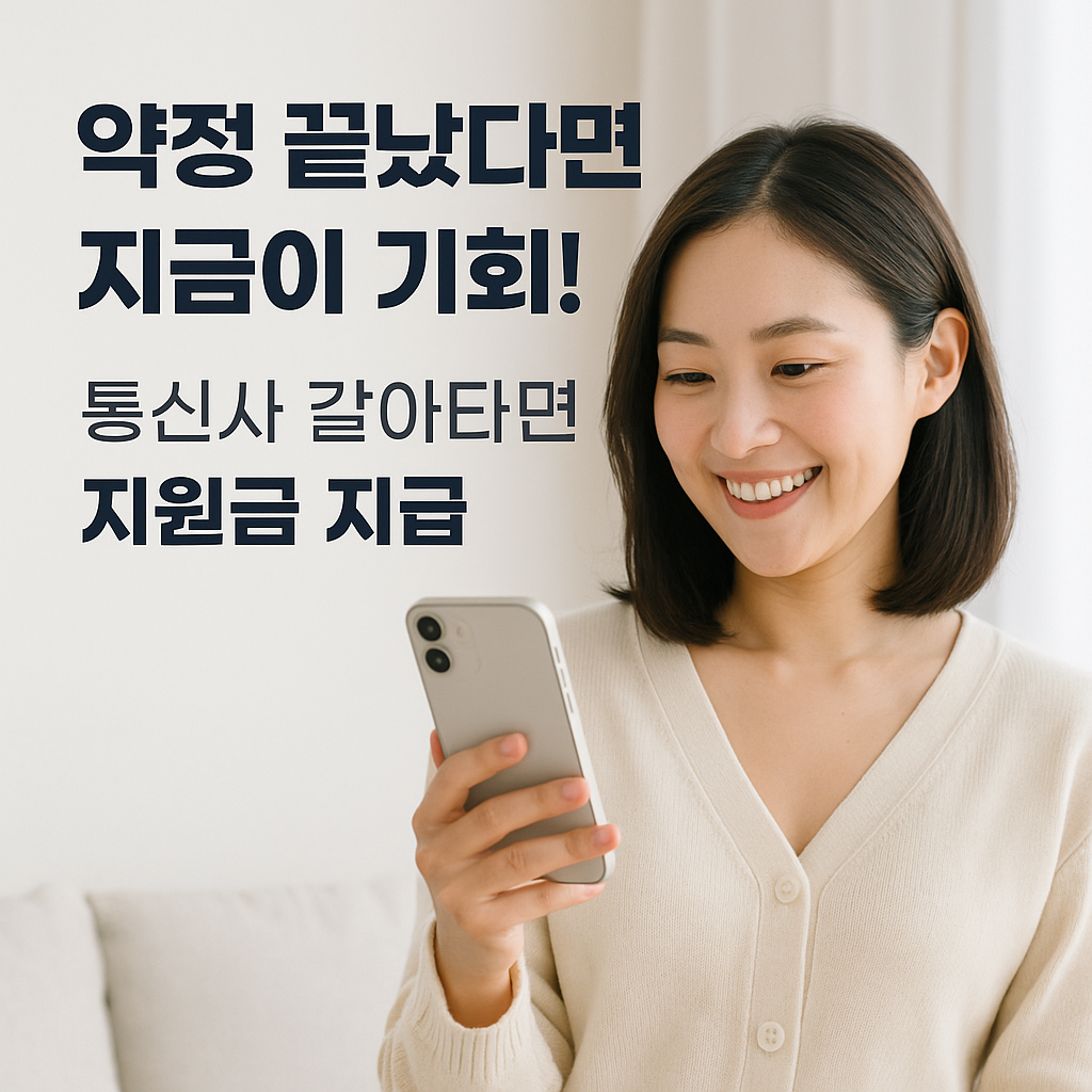 약정만료후 통신사 갈아타면 지원금 지급