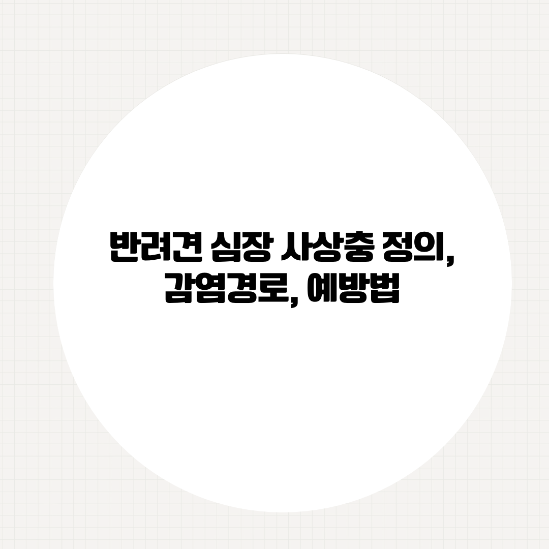 반려견 심장 사상충