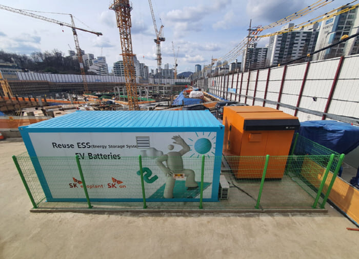 건설현장에 국내 첫 폐배터리 ESS 사용한다
