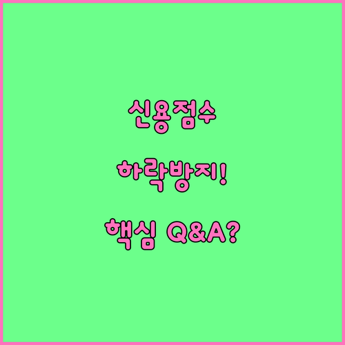신용 점수 하락 막는 카드론 현금서비..