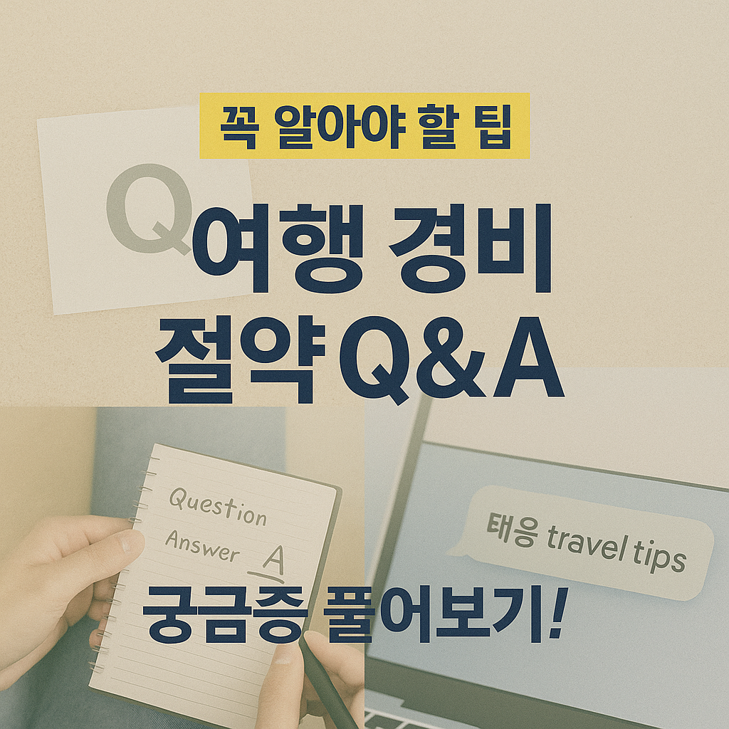 [7편] 여행 경비 절약 Q&amp;A ❓💬