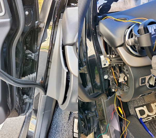 운전석 배선 올리기