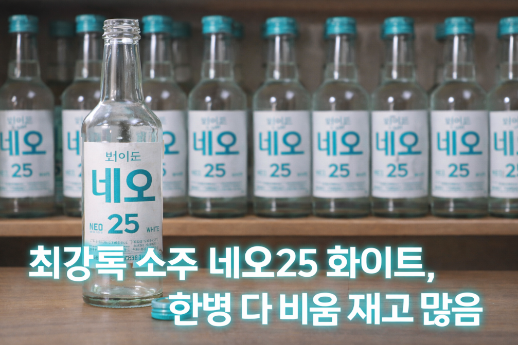 최강록 소주 네오25 화이트 한병 다 비운 솔직 후기