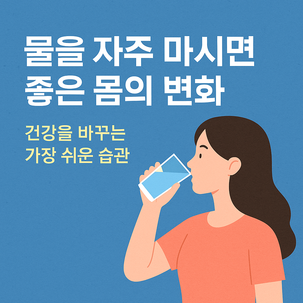 물을 자주 마시면 좋은 몸의 변화